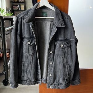 Wild Fable washed black relaxed jean jacket - size M